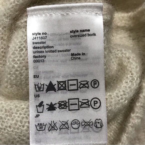 🐲💙WESC color blocked wool-mohair blend Unisex Knitted sweater - Picture 7 of 10